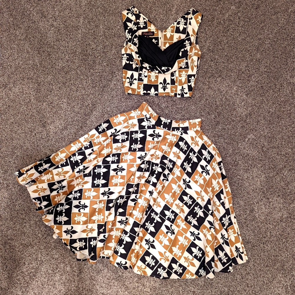 Trashy Diva fleur-de-lis 2 piece dress